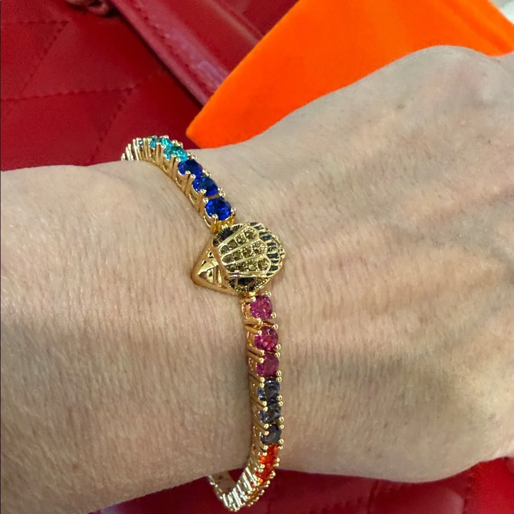 Kurt Geiger Gold Bracelet Crystal Signature Eagle